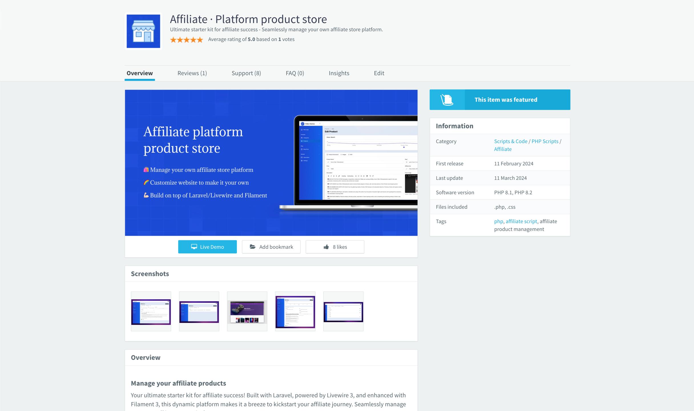 Affiliate · Platform product store